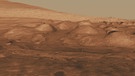 Grafik vom Gale-Krater auf dem Mars. Hier landet Curiosity, der Mars-Rover der NASA. | Bild: NASA