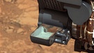 Schaufel von Curiosity, dem Mars-Rover der NASA, mit Bodenprobe | Bild: NASA/JPL-Caltech/MSSS