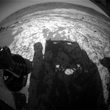 Im März 2015 fotografiert sich Curiosity, der Mars-Rover der NASA, selbst. | Bild: NASA/JPL-Caltech /dpa