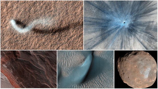 Mars-Mission: Krater-Aufnahme von Mars-Orbiter Reconnaissance | Bild: NASA/JPL-Caltech/University of Arizona