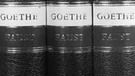 Dreibändige Ausgabe von Goethes "Faust", die mit dem Kosmonauten Sigmund Jähn 1978 im Weltall war. | Bild: picture-alliance/dpa