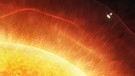 Künstlerische Darstellung der Raumsonde Parker Solar Probe auf ihrem Weg zur Sonne | Bild: NASA  