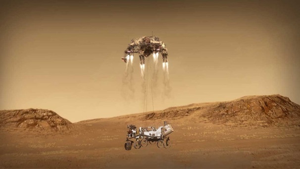 Landung des Rovers Perseverance auf dem Mars am 18. Februar 2021 (Mission Trailer) | Bild: NASA Jet Propulsion Laboratory (via YouTube)