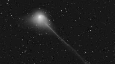 Den Kometen C/2022 E3 (ZTF) haben Markus Blauensteiner und Oliver Schneider am 28. und 29. Januar 2023 mit einem Teleskop in der eigenen Sternwarte in Südfrankreich aufgenommen. | Bild: Markus Blauensteiner & Oliver Schneider