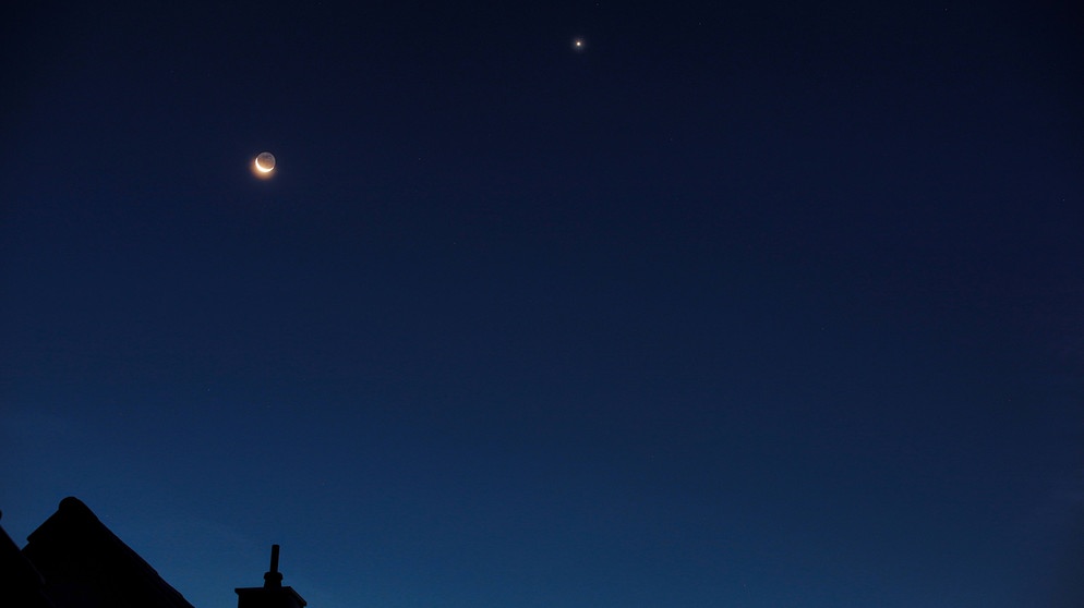 Mond und Venus (11.10.2023) | Bild: Dieter Kohlruss