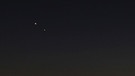 Jupiter und Saturn am 26. Dezember 2020, einige Tage nach der Großen Konjunktion. Fotografiert bei Pfaffenhofen an der Ilm von Matthias Jantsch | Bild: Matthias Jantsch