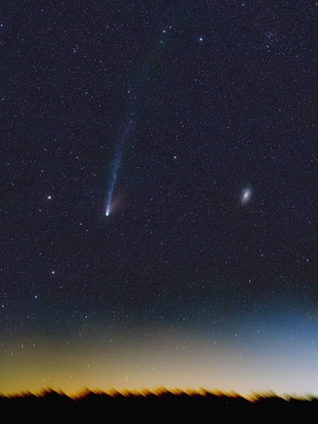 Der Komet 12P/Pons-Brooks am 28. März 2024, aufgenommen von Michael Jäger.  | Bild: Michael Jäger
