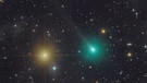 Komet C/2019 Y4 (ATLAS) am 22. März 2020 dicht beim Stern ρ UMa (Rho Ursa Maior) im Sternbild Großer Bär. Fotografiert von Thomas Schönpos | Bild: Thomas Schönpos