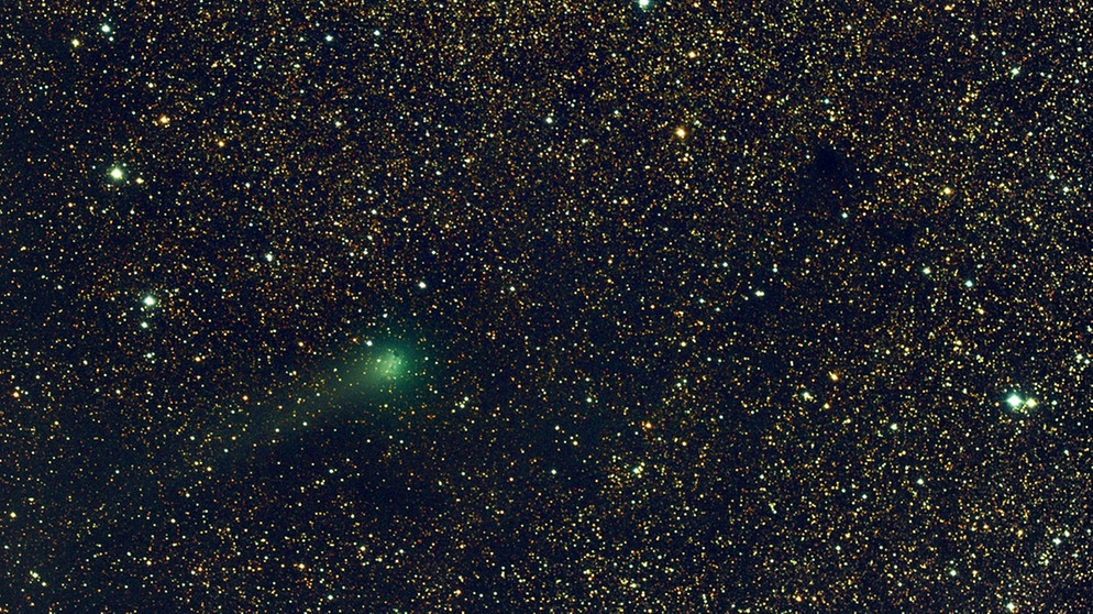 Komet Jacques C/2014 E2 in der Milchstraße am 23. September 2014, fotografiert von Helmut Herbel aus Halblech. | Bild: Helmut Herbel