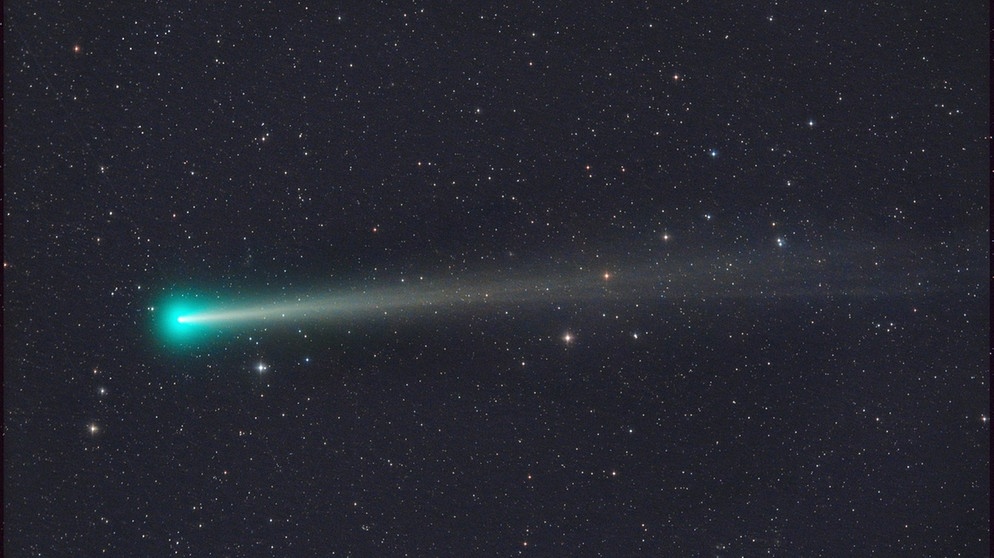 Der Komet C/2021 A1 Leonard am 7. Dezember 2021, fotografiert von Michael Jäger | Bild: Michael Jäger