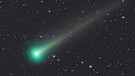 Der Komet C/2021 A1 Leonard am Morgen des 6. Dezember 2021, fotografiert von Norbert Mrozek. | Bild: Norbert Mrozek 