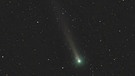 Der Komet C/2021 A1 Leonard am Morgen des 10. Dezember 2021, fotografiert von Markus Dähne. | Bild: Markus Dähne