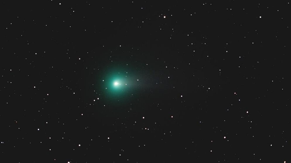 Komet Lovejoy, aufgenommen am 11. November 2013 von Helmut Herbel aus Halblech. | Bild: Helmut Herbel