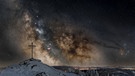 Milchstraße über dem Arbergipfel, aufgenommen Ende März 2021 bei minus 18 Grad | Bild: Thomas Heider