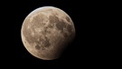 Ende der partielle Mondfinsternis am 7. August 2017 aufgenommen von Johann Hartl aus Teisendorf um 21.12 Uhr | Bild: Johann Hartl