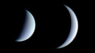 Abnehmende Sichel der Venus bei der Annährung an die Erde als Abendstern | Bild: Sebastian Voltmer / www.weltraum.com