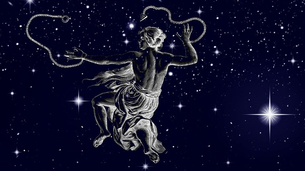 symbolische Darstellung des Sternilds Andromeda | Bild: NASA/U.S. Naval Observatory's Library, colourbox.com