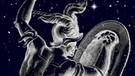 symbolische Darstellung der Sternbilder Orion und Großer Hund | Bild: NASA/U.S. Naval Observatory's Library, colourbox.com