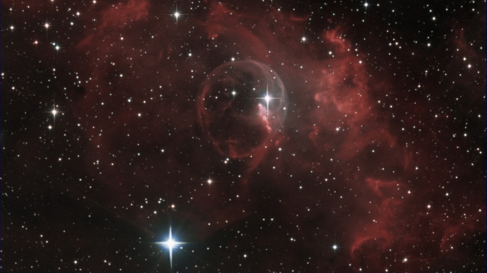 Der Blasennebel oder "Bubble Nebula" im Sternbild Kassiopeia, aufgenommen von Wolfgang Kloehr. | Bild: Wolfgang Kloehr