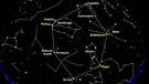 Sternkarte mit den sechs Sternbildern des Wintersechsecks | Bild: BR, Skyobserver