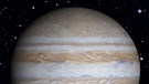 Collage des Planeten Jupiter vor dem Sternenhimmel | Bild: NASA, colourbox.com